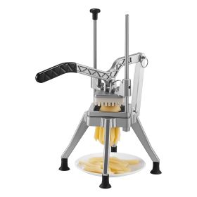 French Fry Cutter, Commercial Vegetable Chopper with 4 Blades (1/2", 3/8", 1/4" & 6-Wedge with Corer)