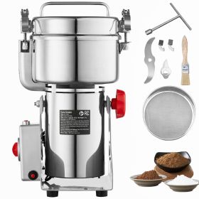 1000g Electric Grain Mill Grinder, High Speed 3000W Commercial Spice Grinders, Stainless Steel Pulverizer Powder Machine